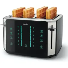 OSTER - Tostador de Pan Nuevo Diseño Touch Negro 4 Rebanadas