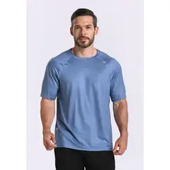 BELIFE - Camiseta manga corta azul para hombre