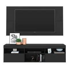 JYM - Rack con Panel para TV de 65 pulgadas en MDP Negro