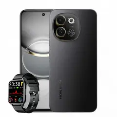 TECNO MOBILE - Celular Tecno Spark 30 8GB 256GB 5G Negro + Smart Watch Sports