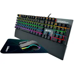 ICEBERG - Combo Gamer Teclado Mecánico Y Mouse Óptico Optimus MK12 Español