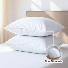 PLUMA LUNA - Almohada Hotelera sintetica queen 50X80 Suave