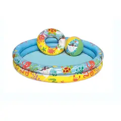 BESTWAY - Piscina Infantil Inflable + Pelota + Flotador 51124