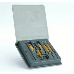 FARSSI LA BARBA - Kit X6 Manicure Cortauñas Acero Inoxidable Profesional