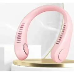 GENERICO - Ventilador Portatil de Cuello Silencioso Usb Recargable Rosado