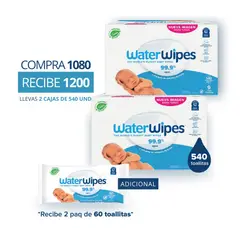 WATER WIPES - TOALLITAS HÚMEDAS WATERWIPES x 1080