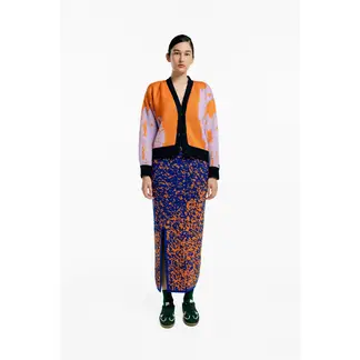 MAGLIONE - Cardigan Rayón Manga Larga Botones Mujer Cuello V