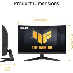 ASUS - Monitor 27 Tuf Gaming VG27WQ3B 180Hz 0.5ms 2K Curvo HDMI DP
