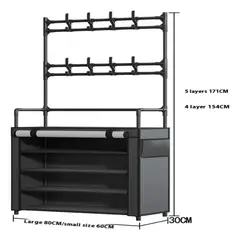 GENERICO - Zapatero Perchero Organizador Con Forro Ganchos Metalico