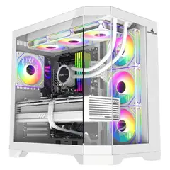 ICEBERG - Gabinete Gamer Crystal EDGE Blanco