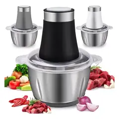 GENERICO - Molino Picadora De Carne Electrica 2 L Inoxidable