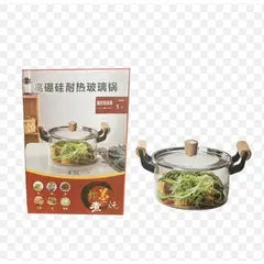 GENERICO - Olla De Vidrio A Fuego Lento De 3.5 L Para Cocinar Con Tapa.