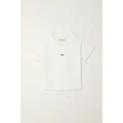 TENNIS - Camiseta básica estampada blanca para niña