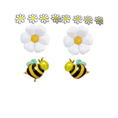 GENERICO - Kit Fiesta Margaritas Abeja Miel Decoracion Cumpleaños