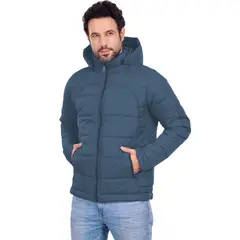 GENERICO - Chaqueta Abrigo Hombre Impermeable Acolchada Urbana Con Capota