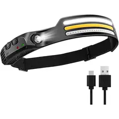 MINERALIN - Linterna Minera Luz Recargable Frontal Ajustable