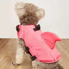 KOBALT - Chaleco Flotador Mascota de tiburon rosa TALLA XL
