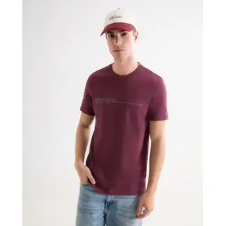 SEVEN SEVEN - Camiseta Print Rhythm Of The Night Para Hombre Vino
