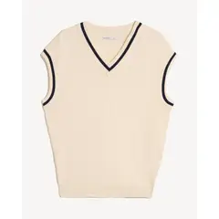 SEVEN SEVEN - Chaleco Para Hombre Plano Color Marfil Marca #45250008