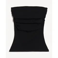 SEVEN SEVEN - Camiseta Strapless Abertura Para Mujer Negro