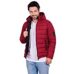 GENERICO - Chaqueta Abrigo Hombre Impermeable Acolchada Urbana Con Capota