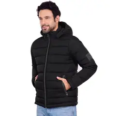 GENERICO - Chaqueta Abrigo Hombre Impermeable Acolchada Urbana Con Capota