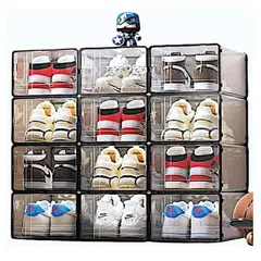 GENERICO - Cajas Organizador De Zapatos Set 4 Zapatero Mueble Apilable