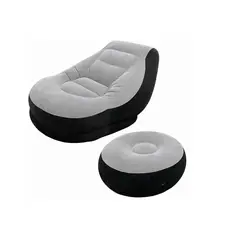 SKY - Sillón Sofá Inflable con Puff Reposapiés de Descanso