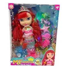 GENERICO - Muñeca Princesa Sirena Luces Niña Sonido