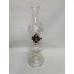 GENERICO - Lampara De Mecha Antigua En Cristal Tallado De Flores