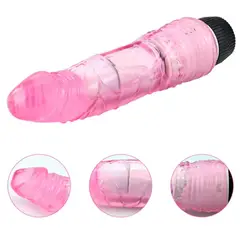 GENERICO - Vibrador Dildo Juguete Multivelocidad Estimulador Intimo Rosado