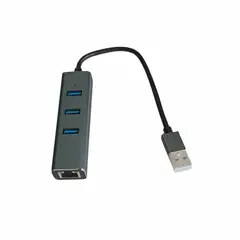 GENERICO - Multiplicador de Puertos - HUB USB 3.0 + RJ45 500128