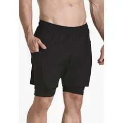 BELIFE - Pantaloneta deportiva negra para hombre