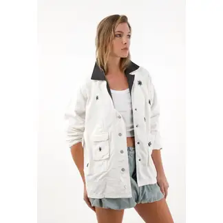 TENNIS - Abrigo largo oversize crudo para mujer