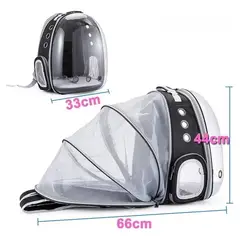 GENERICO - Morral Maleta Mochila Expandible Transparente Gato