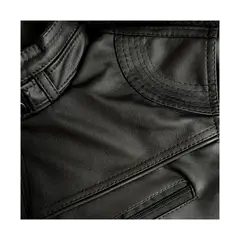 SYK - Chaqueta Para Hombre De Cuerotex Negro Tipo Slim