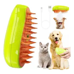 GENERICO - Cepillo Automático Para Gatos A Vapor 3 En 1 Color Verde