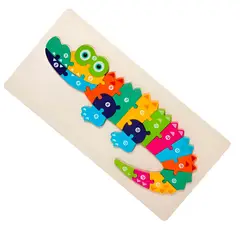 GENERICO - Rompecabezas Cocodrilo Interactivo 3d Juego Didactico Color
