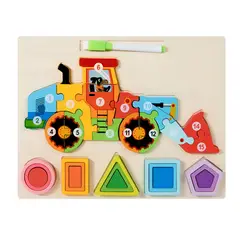 GENERICO - Rompecabezas 3d 2 En 1 Tablero Juego Didactico Niño Figuras