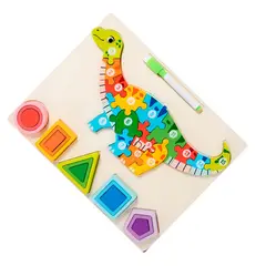 GENERICO - Rompecabezas 3d 2 En 1 Tablero Juego Didactico Niño Figuras