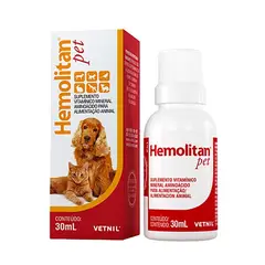 GENERICO - Suplemento Hematopoyético Hemolitan Pet – Frasco 30 ml