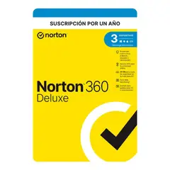 NORTON - 360 Deluxe 3 Dispositivos 1 Año
