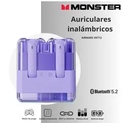 MONSTER - Auriculares Inalámbricos XKT12 - Morado