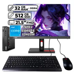 LENOVO - THINKCENTRE TINY INTEL CORE I5-13420H 32GB RAM 512GB SSD 215″ FHD