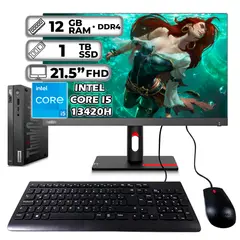 LENOVO - THINKCENTRE TINY INTEL CORE I5-13420H 12GB RAM 1TB SSD 215″ FHD
