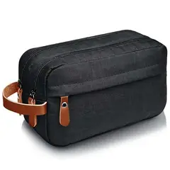 GENERICO - CARTUCHERA NECESER MAQUILLAJE COSMETIQUERA VIAJE-NEGRO