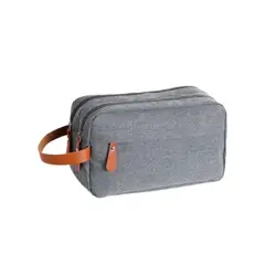GENERICO - CARTUCHERA NECESER MAQUILLAJE COSMETIQUERA VIAJE-GRIS