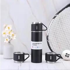 GENERICO - Termo Botella Térmica 500ml en Acero con dos tazas