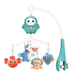 GENERICO - Movil Musical Sonajero Para Cuna De Bebe Con Control AZUL-