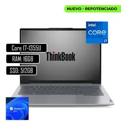 LENOVO - Thinkbook 14 - intel core i7 1355u - 16gb ddr5 - DISCO 512 SDD